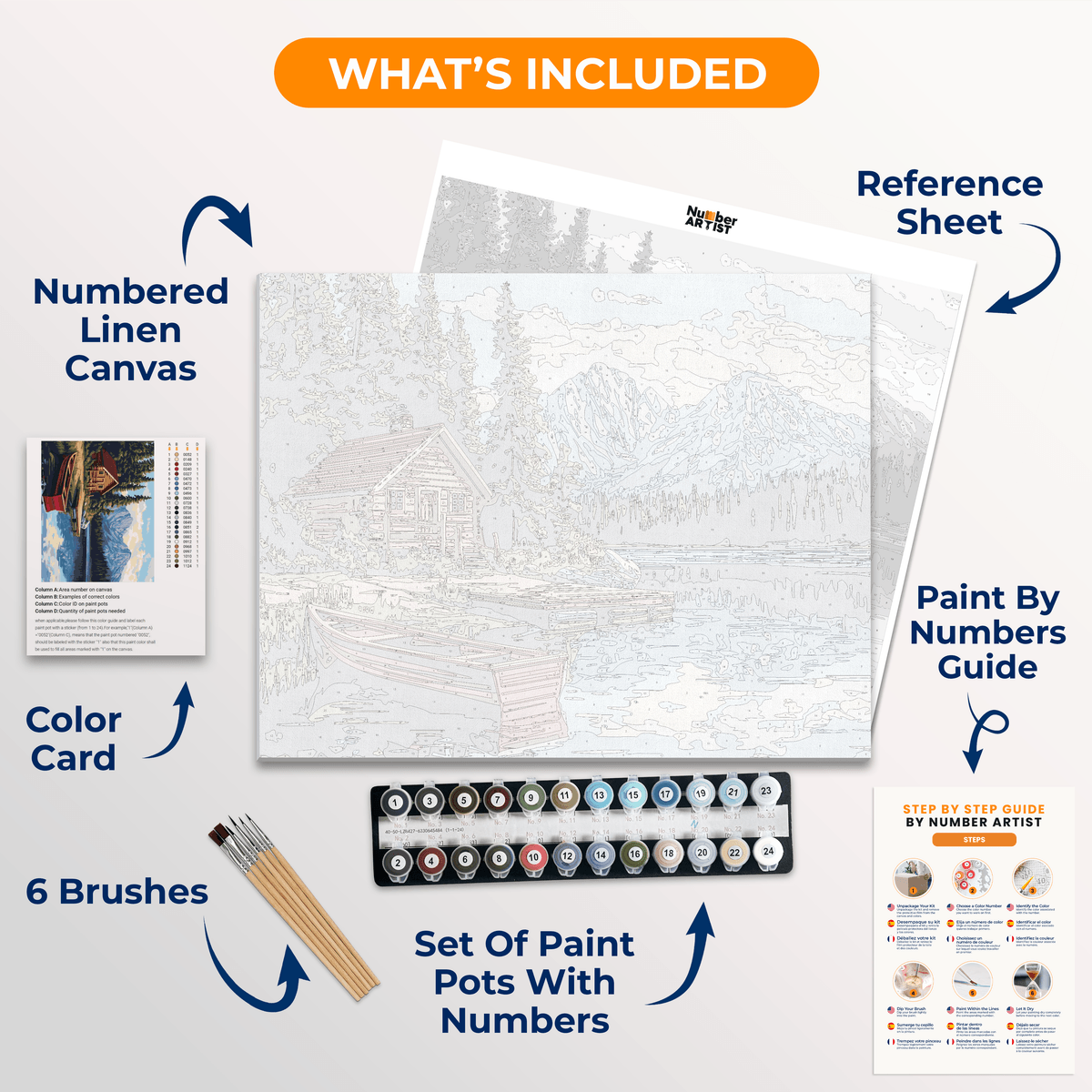 House by the Lake - Number Artist Paint by Numbers Kits