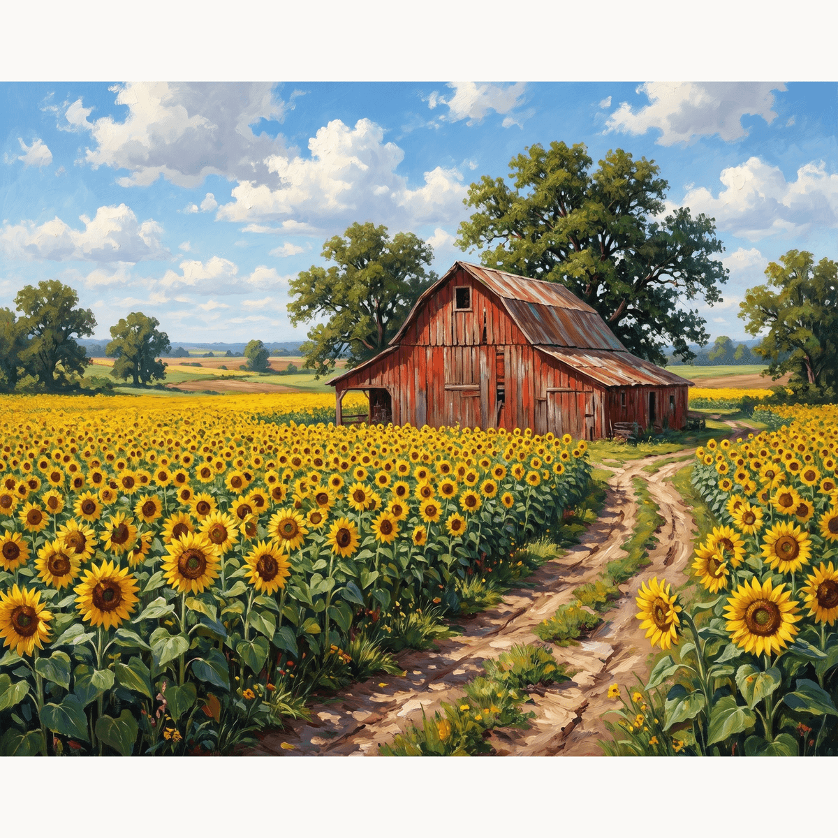 Sunflower Barn - Number Artist Paint by Numbers Kits