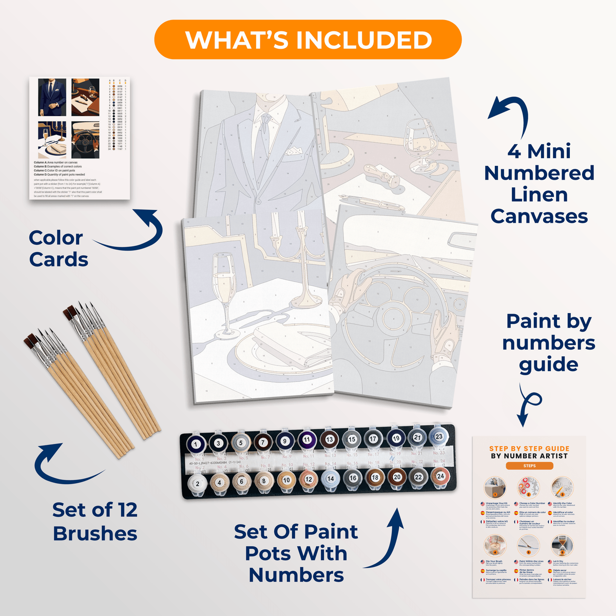 Refined Living - Number Artist Paint by Numbers Kits