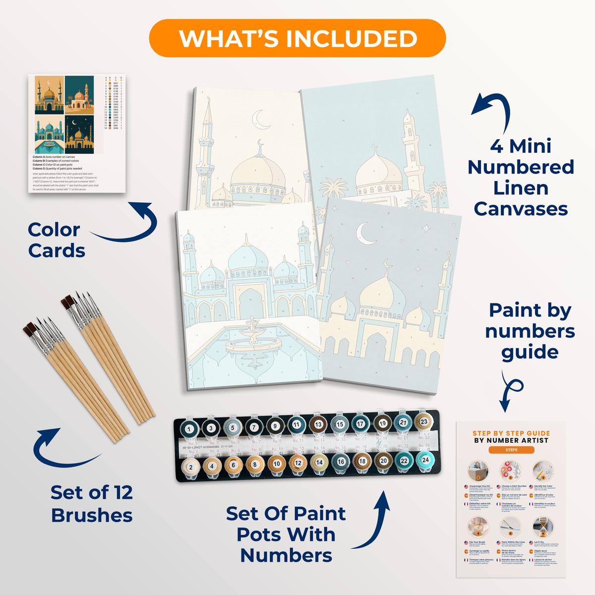 Grand Mosques - Number Artist Paint by Numbers Kits