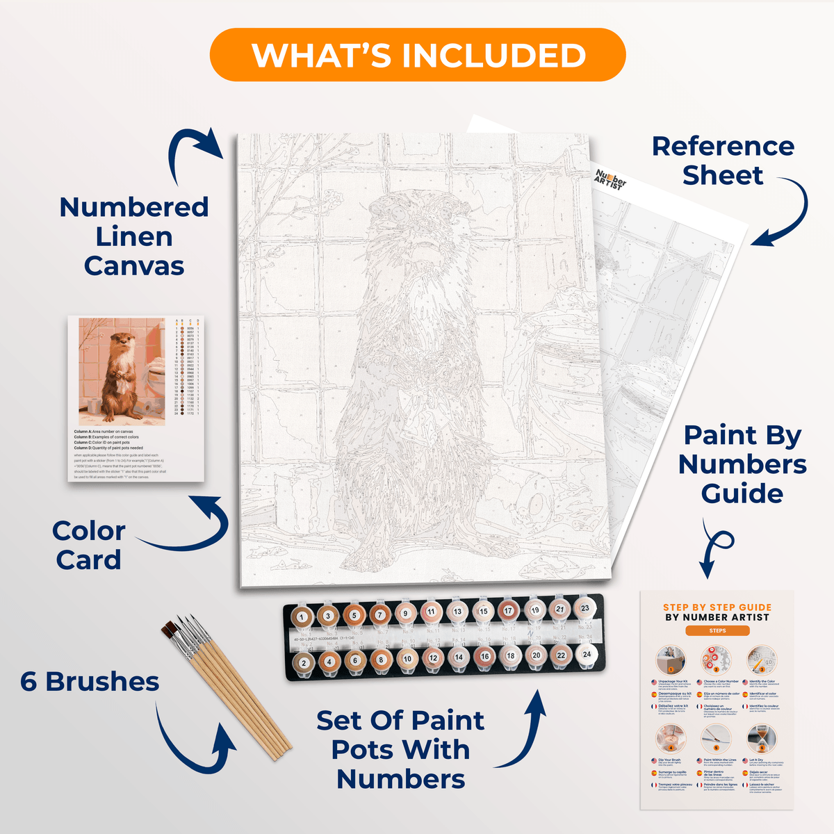 Otter's Mess - Number Artist Paint by Numbers Kits