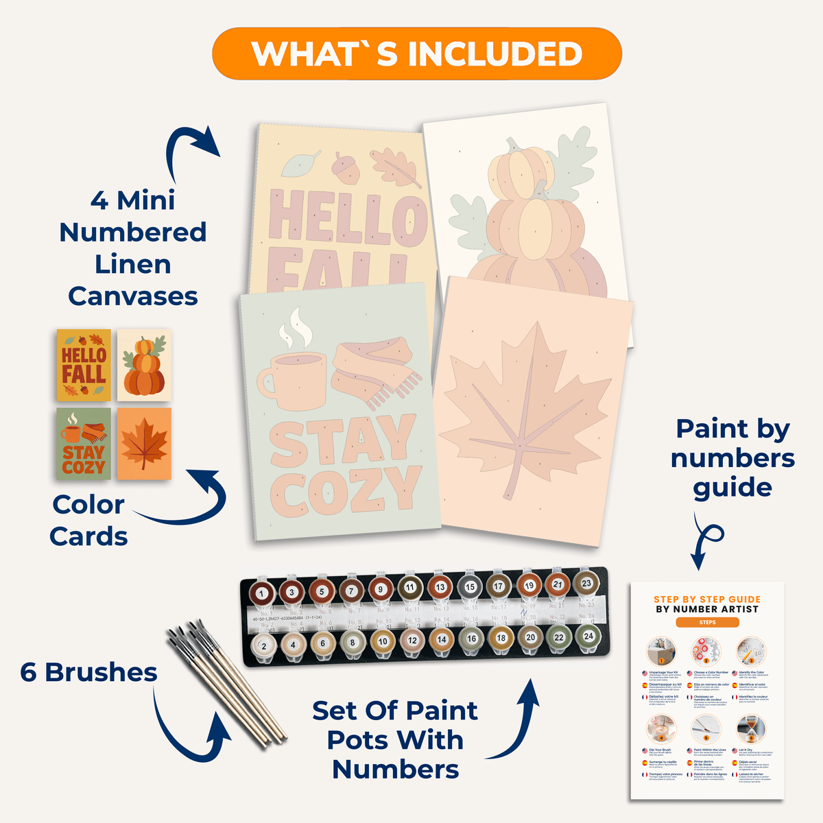 Hello Fall - Number Artist Paint by Numbers Kits