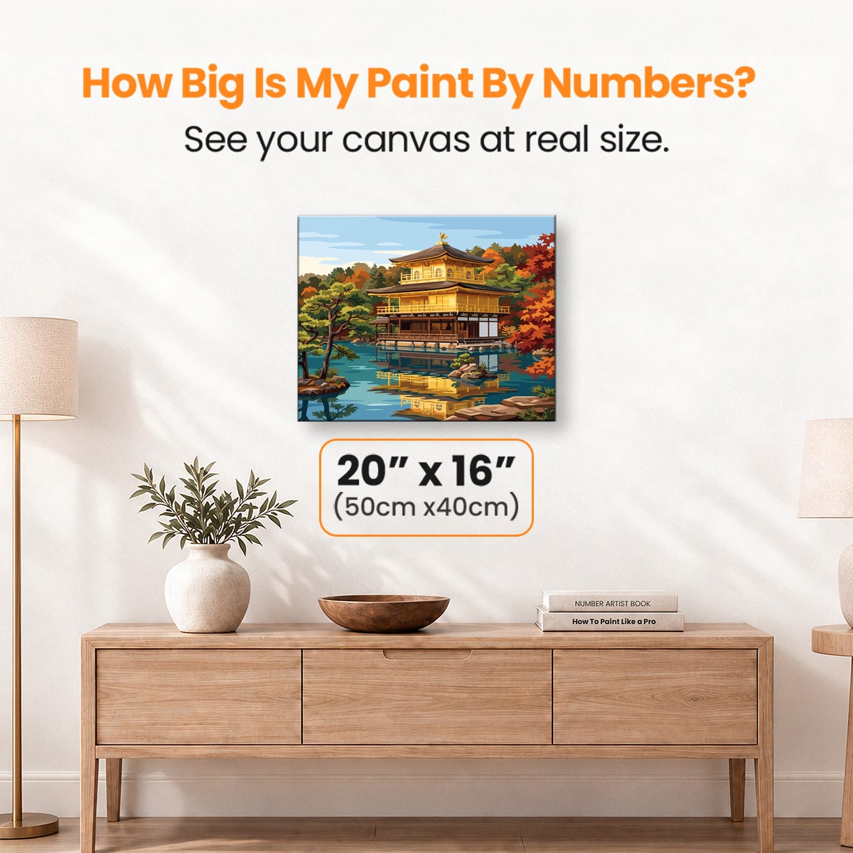 Golden Pavilion Calm - Number Artist Paint by Numbers Kits