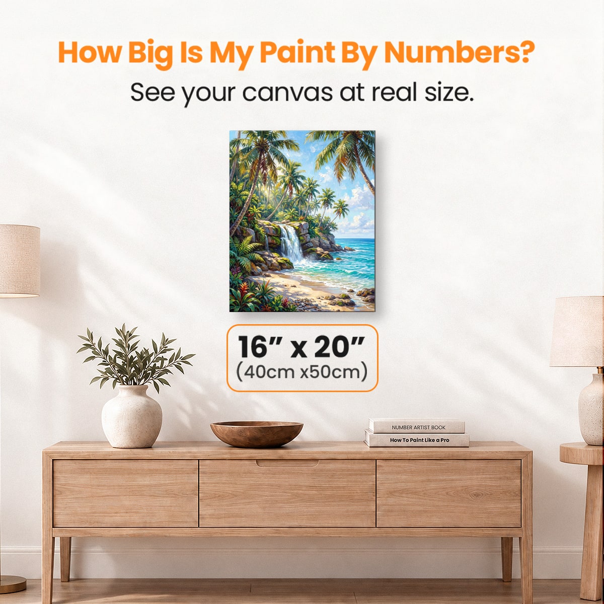 Tropical Cascade - Number Artist Paint by Numbers Kits