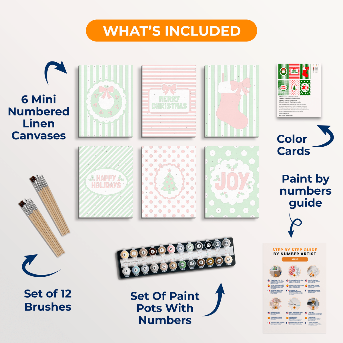 Happy Holidays - Number Artist Paint by Numbers Kits