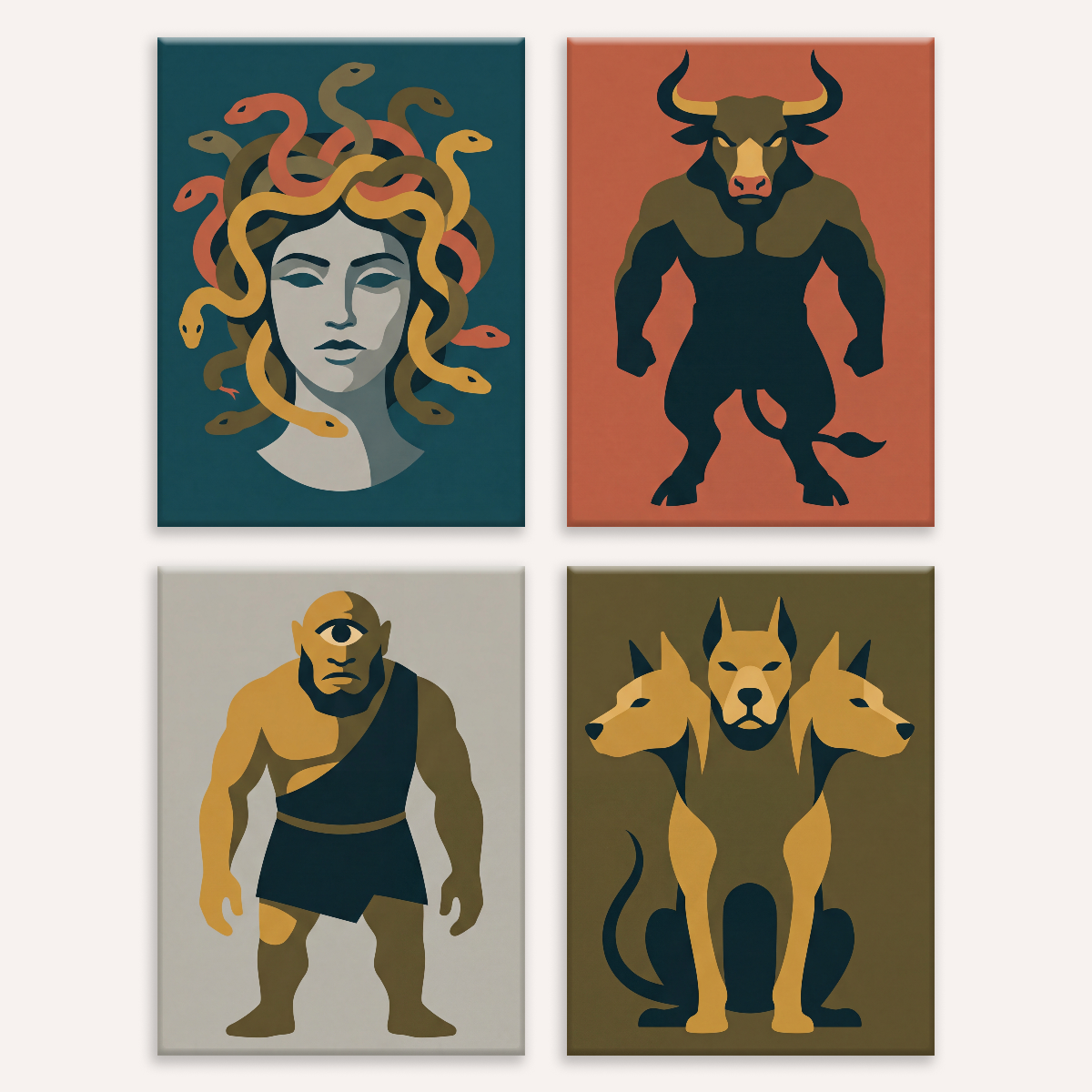 Monsters of Greece - Number Artist Paint by Numbers Kits