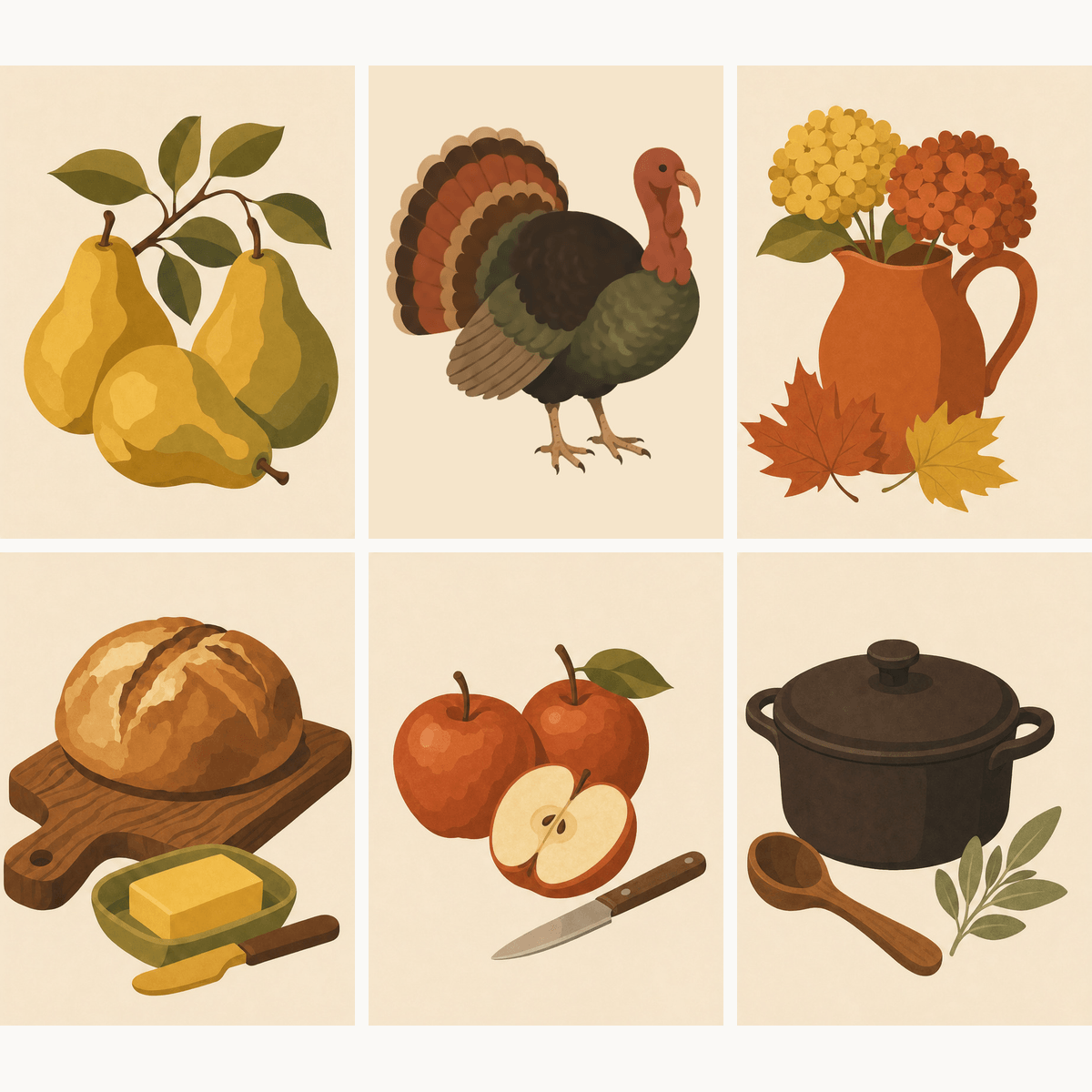 Autumn Feast - Number Artist Paint by Numbers Kits