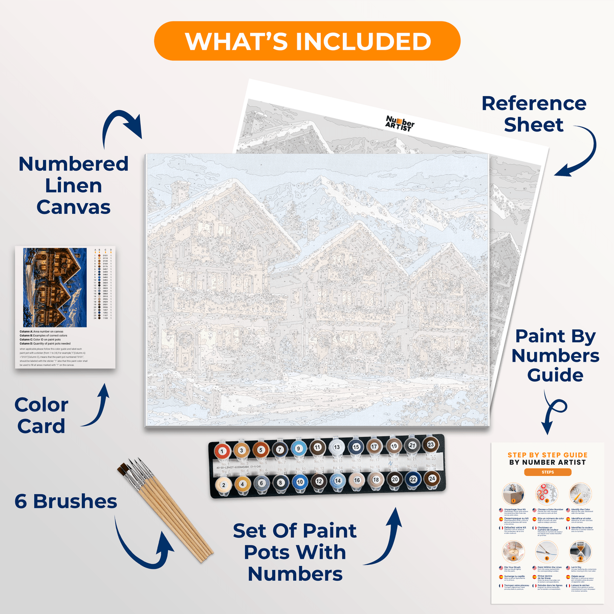 Holiday Haven - Number Artist Paint by Numbers Kits