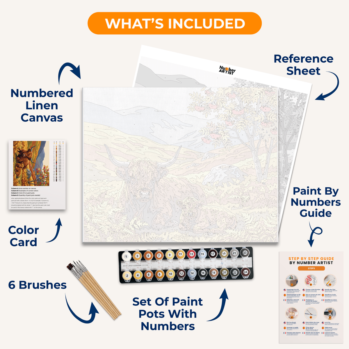 Bracken Hillside Rest - Number Artist Paint by Numbers Kits