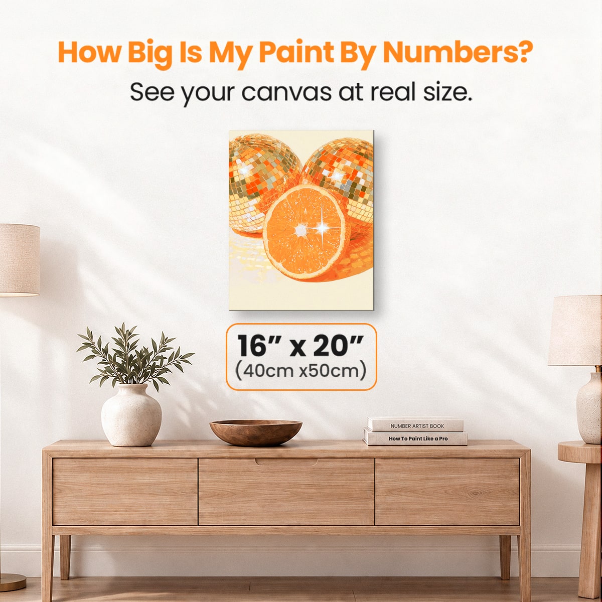 Orange Disco - Number Artist Paint by Numbers Kits