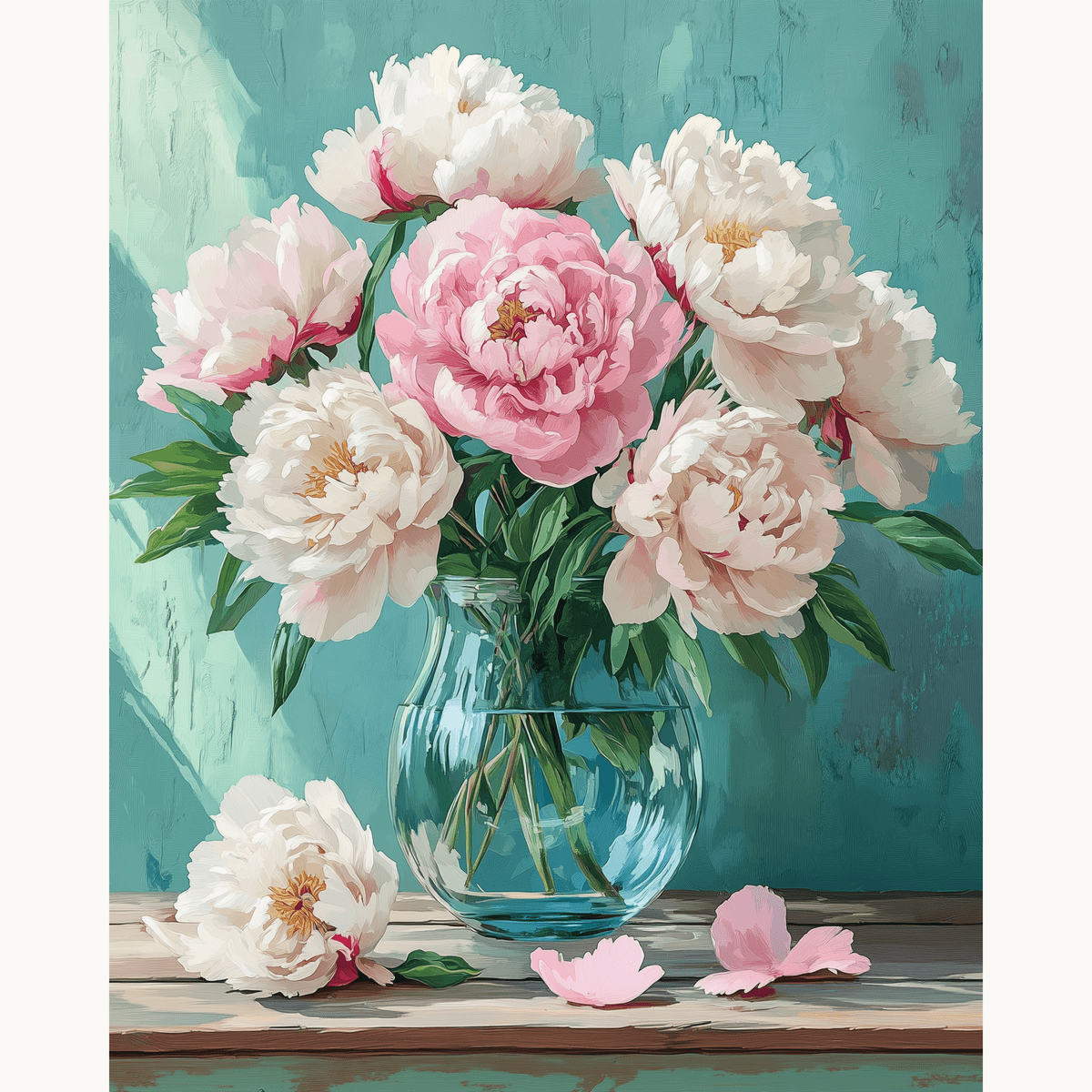 Peony Still Life - Number Artist Paint by Numbers Kits