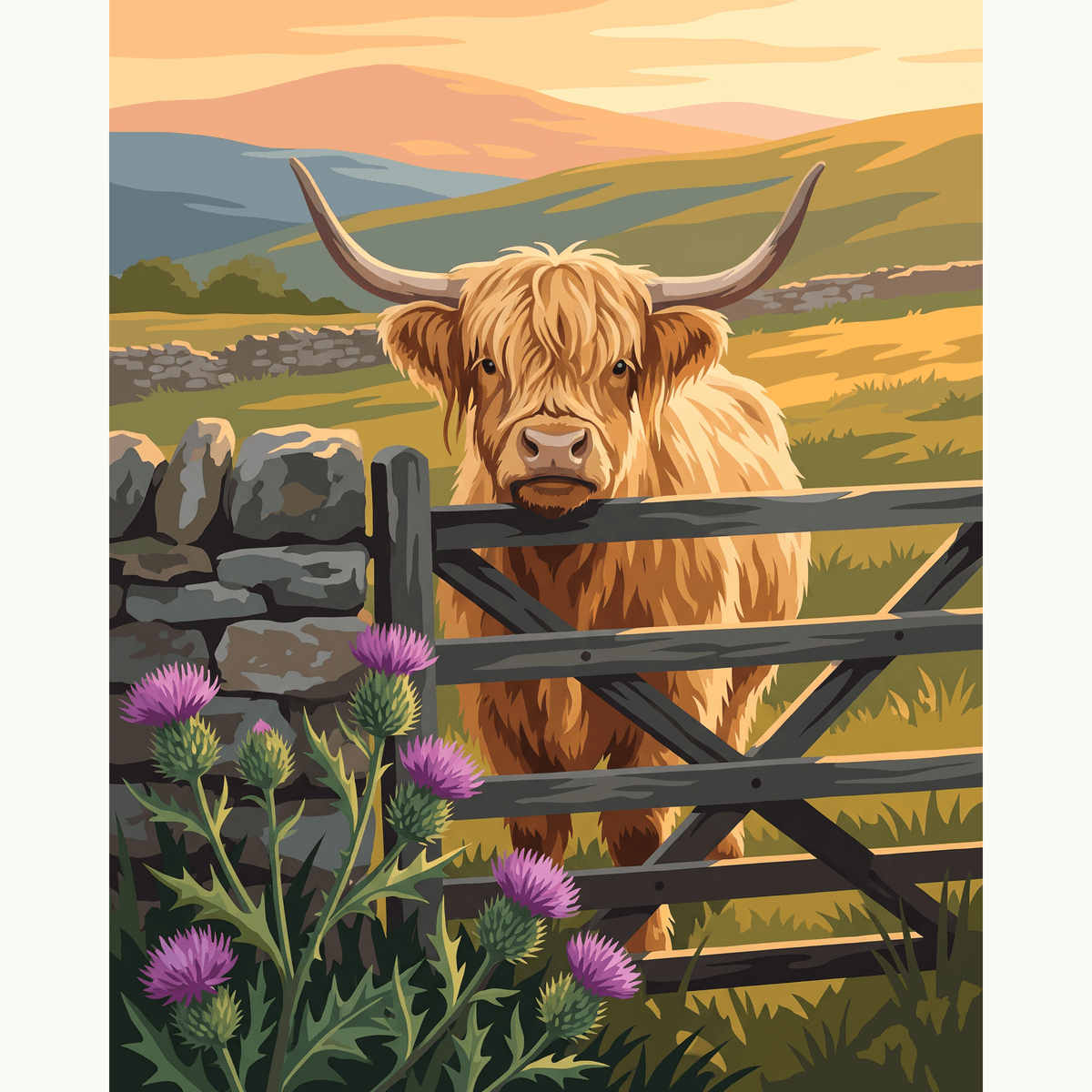 Thistle Gate Evening - Number Artist Paint by Numbers Kits