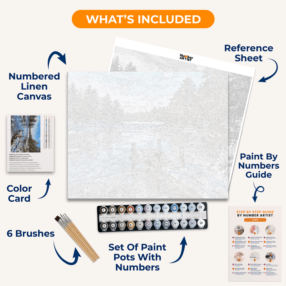 Frozen Lake Joy - Number Artist Paint by Numbers Kits