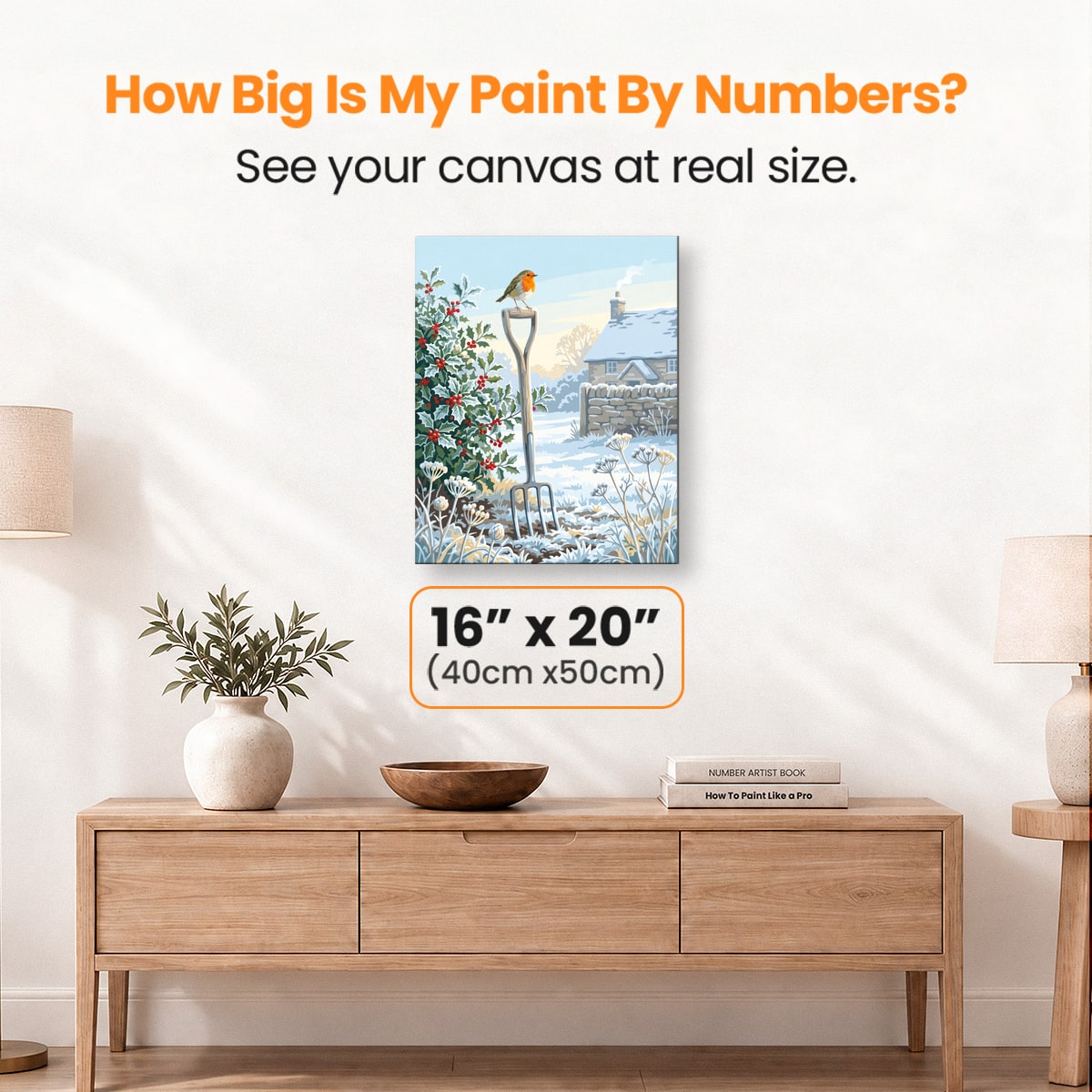 Garden Frost Robin - Number Artist Paint by Numbers Kits