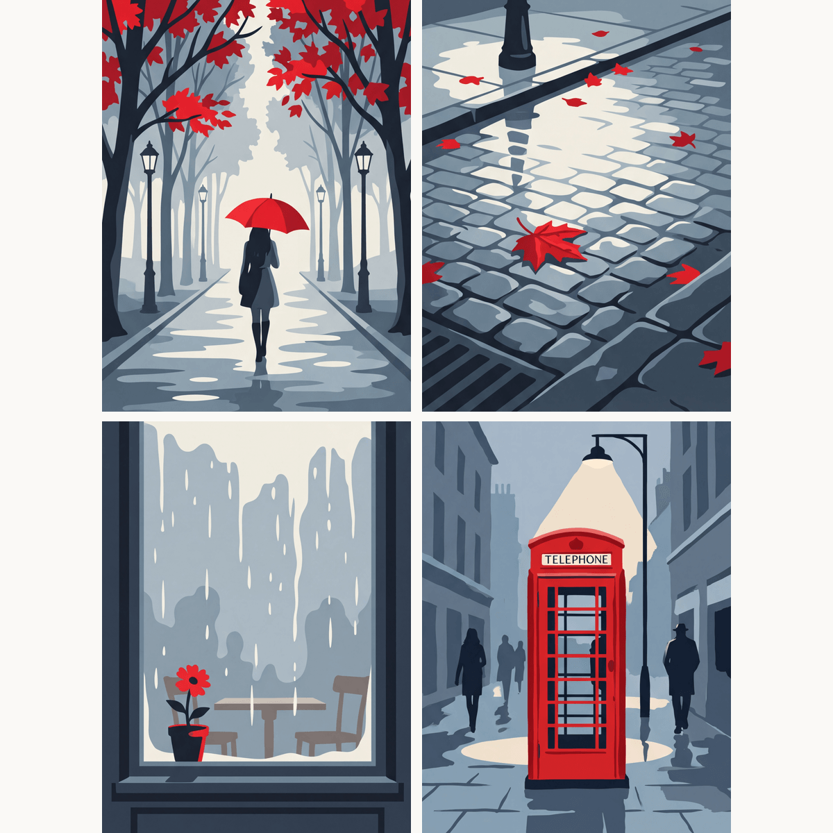 Scarlet Rain - Number Artist Paint by Numbers Kits