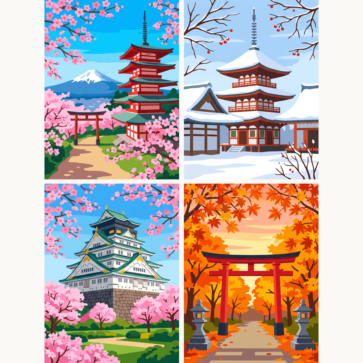 Japanese Charm - Number Artist Paint by Numbers Kits