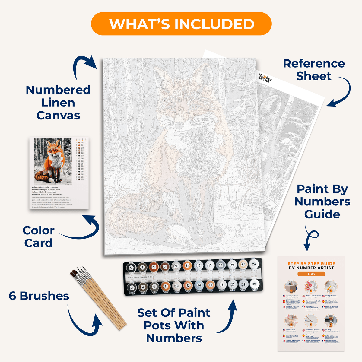 Fox in WInter - Number Artist Paint by Numbers Kits