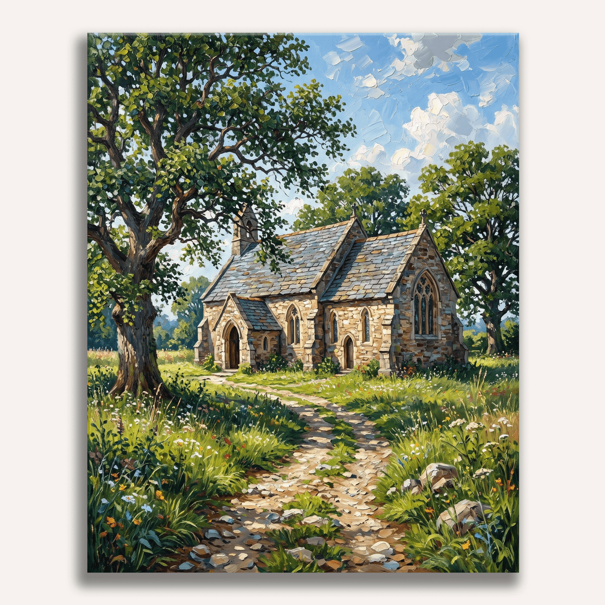 Countryside Chapel - Number Artist Paint by Numbers Kits