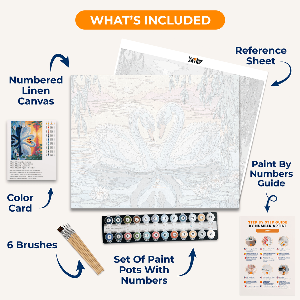 Swan Love - Number Artist Paint by Numbers Kits