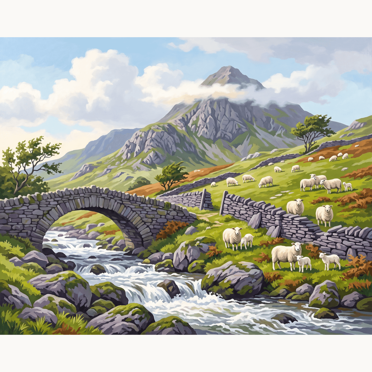 Snowdonia Stream Calm - Number Artist Paint by Numbers Kits