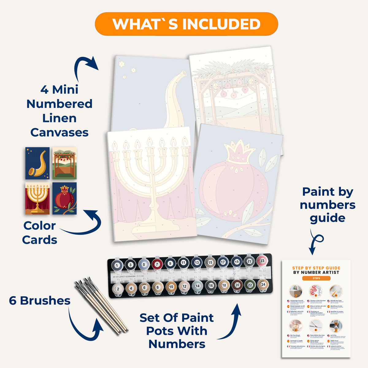 Jewish Festivals - Number Artist Paint by Numbers Kits