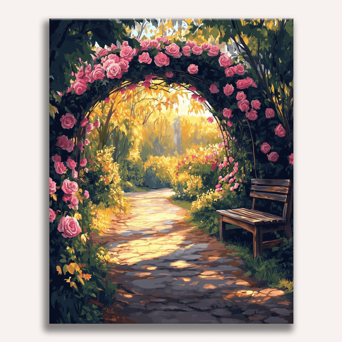 Pink Rose Arch - Number Artist Paint by Numbers Kits