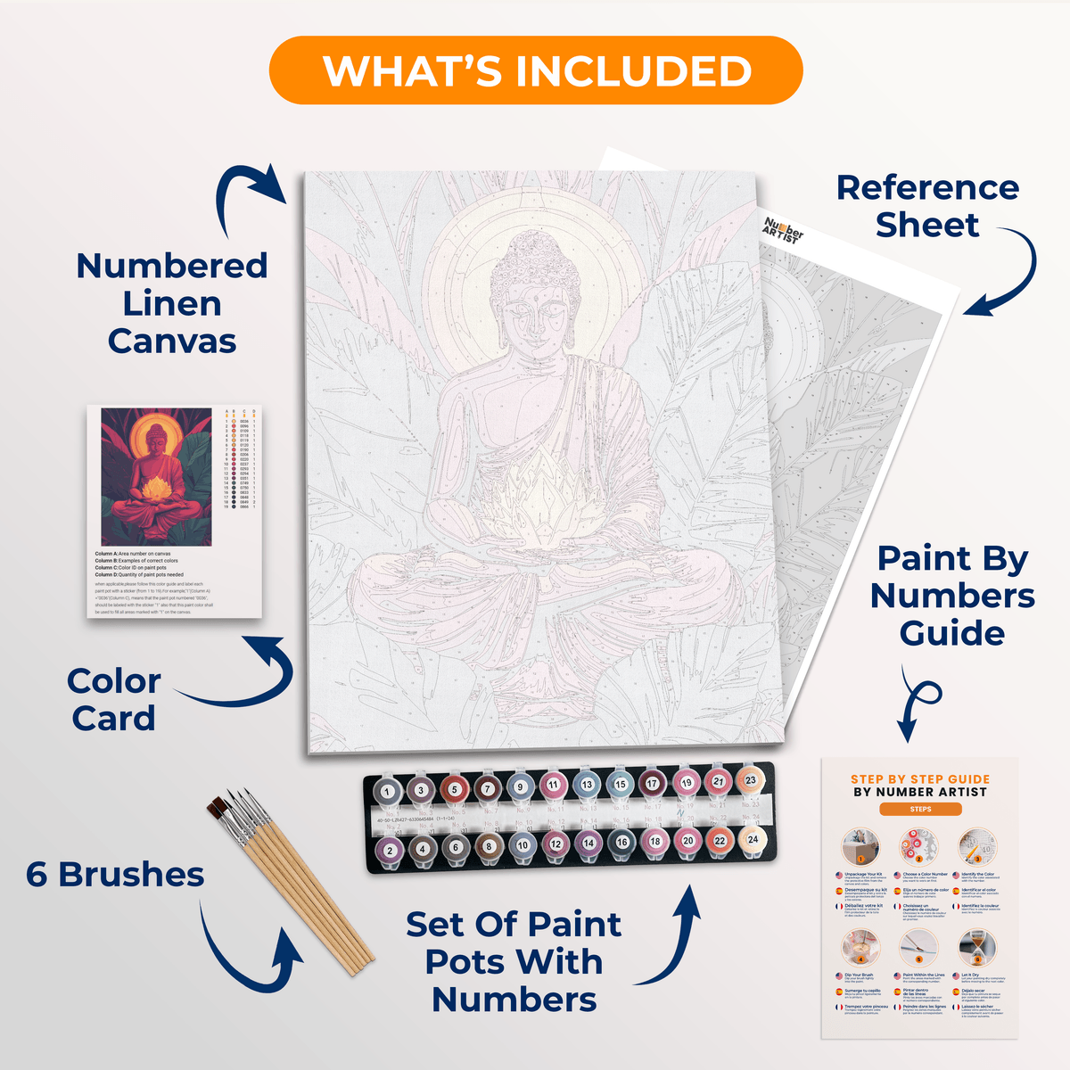 Glowing Lotus - Number Artist Paint by Numbers Kits