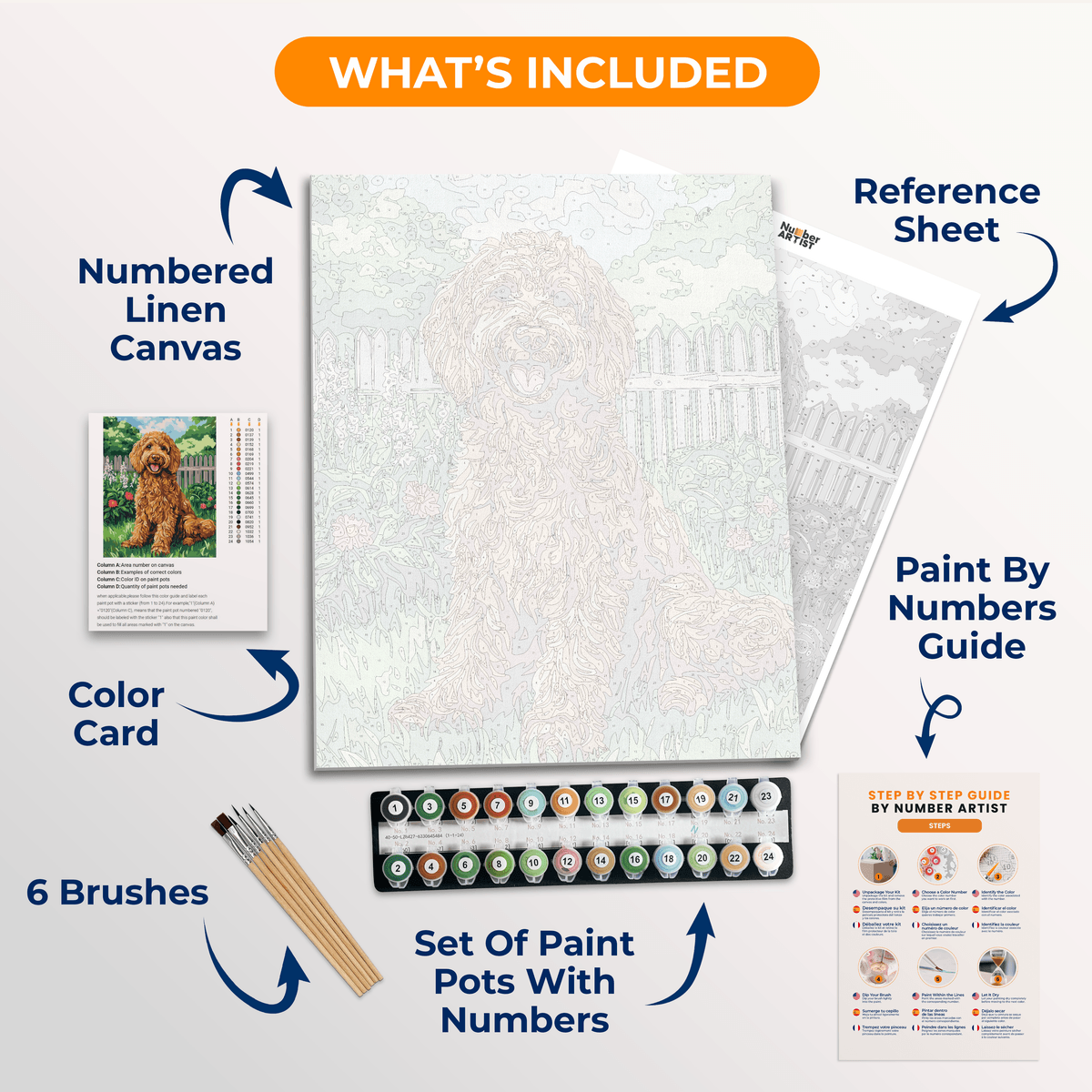 Goldendoodle - Number Artist Paint by Numbers Kits