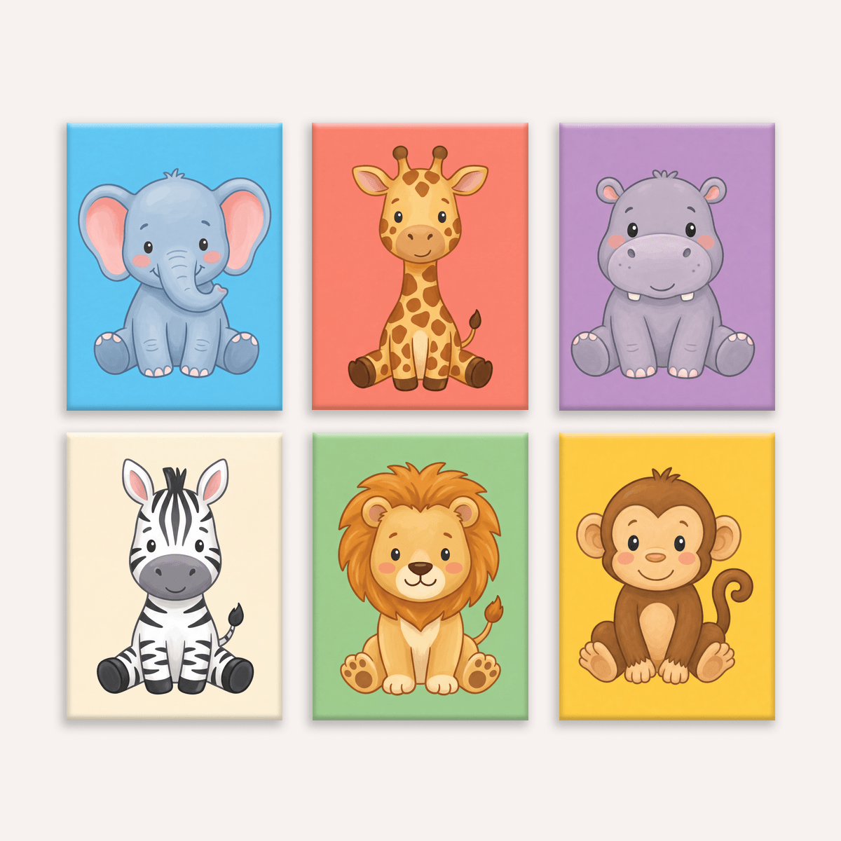 Safari Babies - Number Artist Paint by Numbers Kits