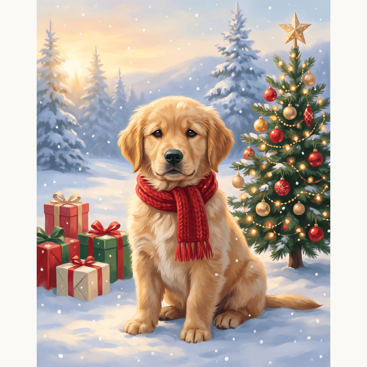 Puppy First Christmas - Number Artist Paint by Numbers Kits