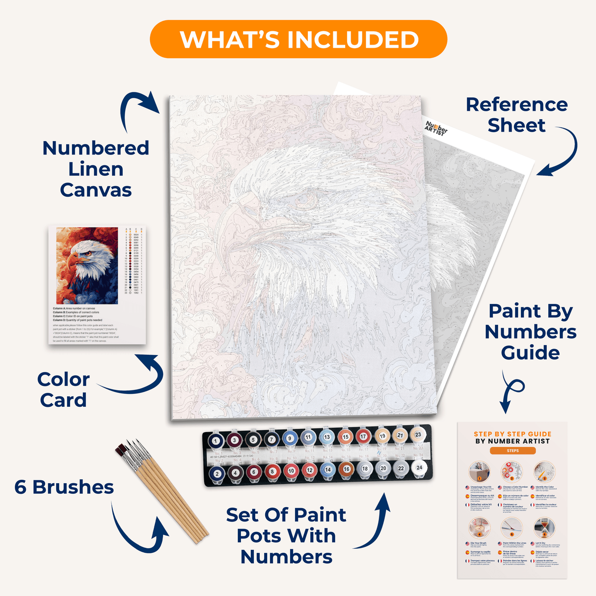 Abstract Eagle - Number Artist Paint by Numbers Kits