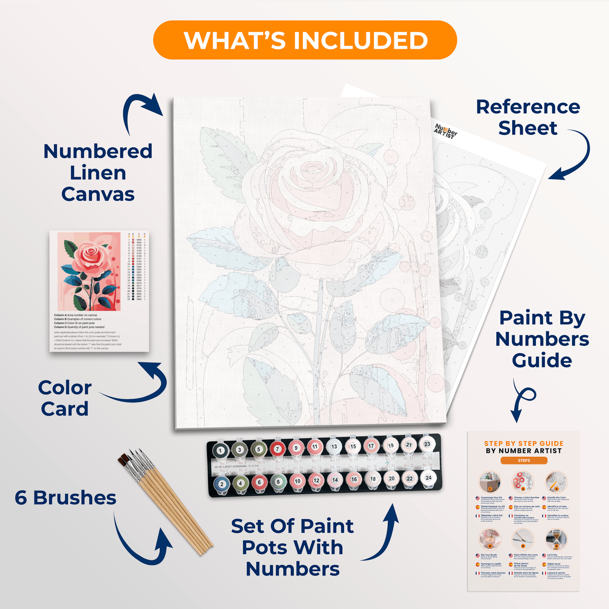 The image showcases a vibrant and detailed illustration of a rose.