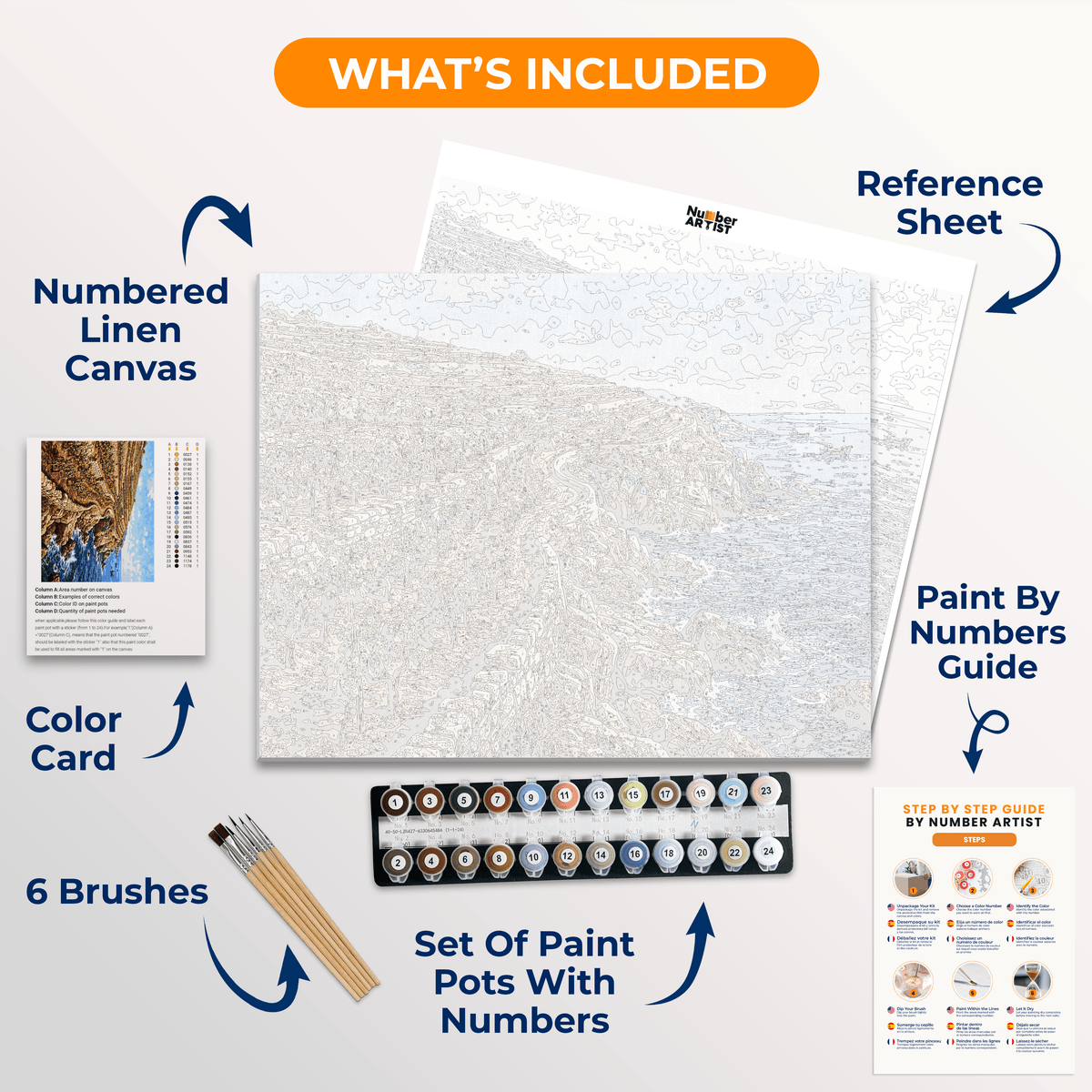 Coastal Vineyard - Number Artist Paint by Numbers Kits