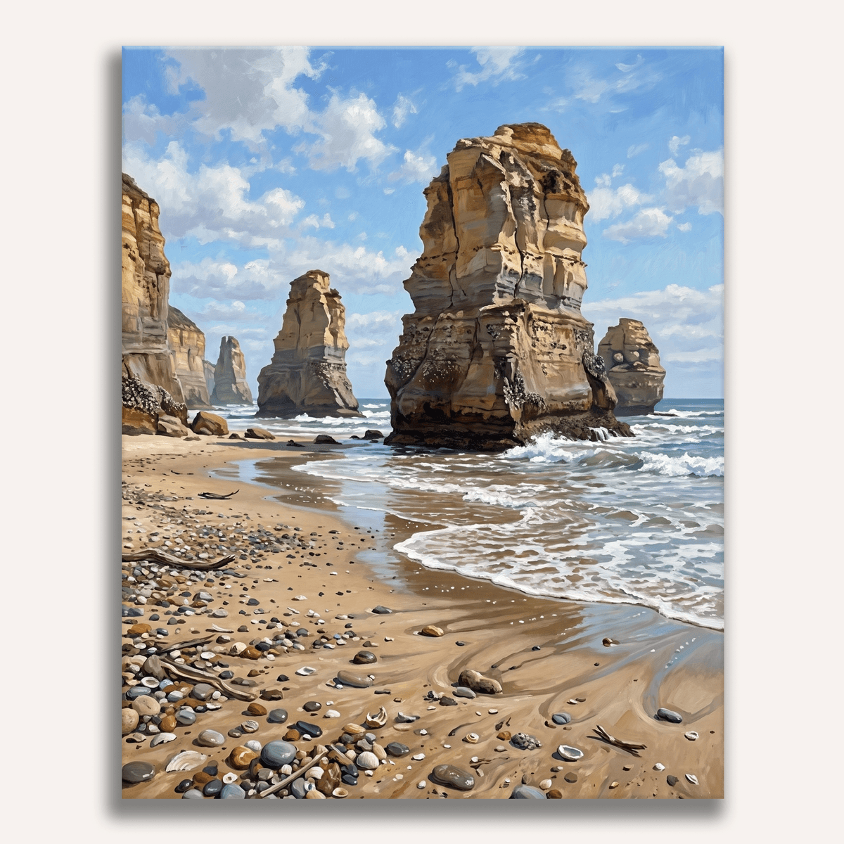 Sea Stack Shore - Number Artist Paint by Numbers Kits