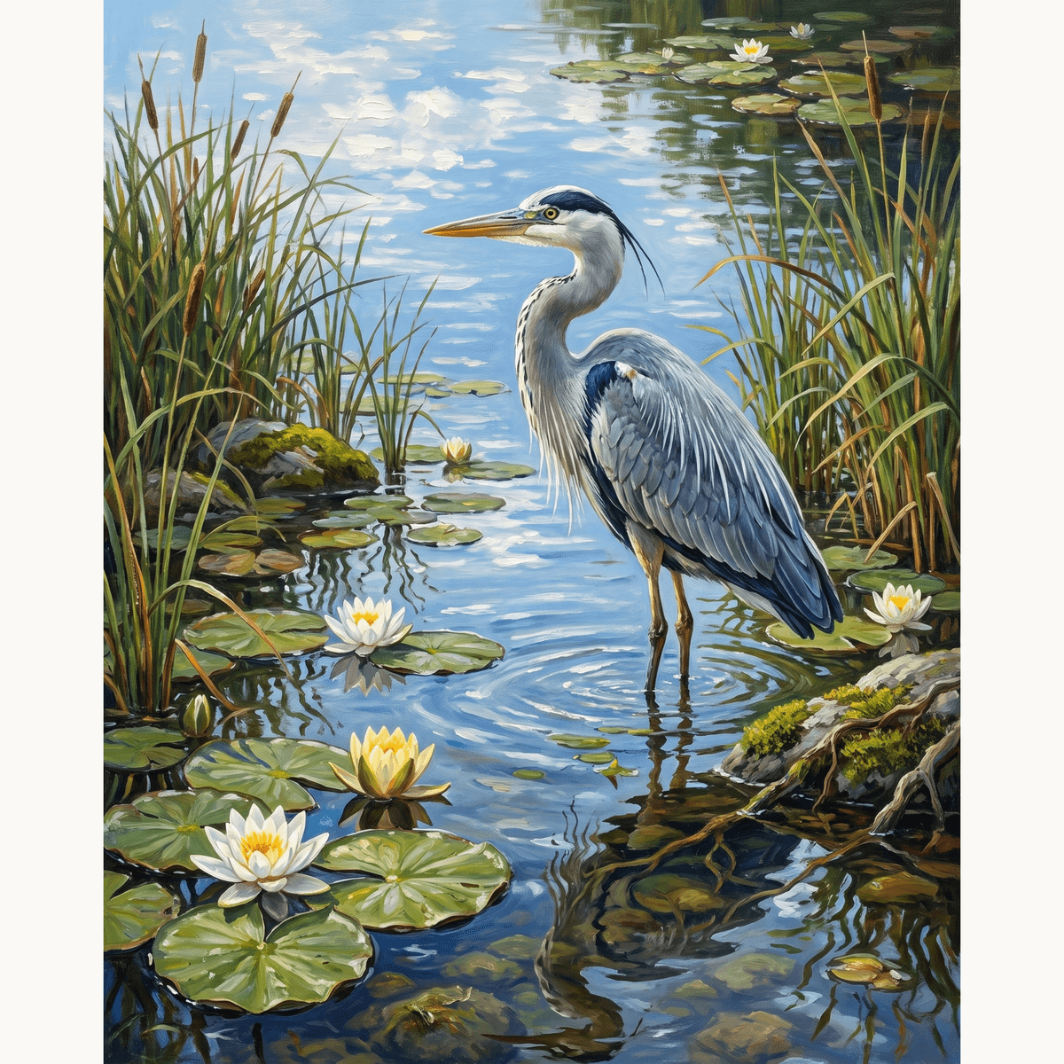 Heron Stillness - Number Artist Paint by Numbers Kits