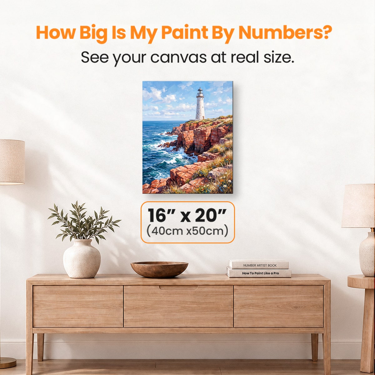 Red Cliff Beacon - Number Artist Paint by Numbers Kits