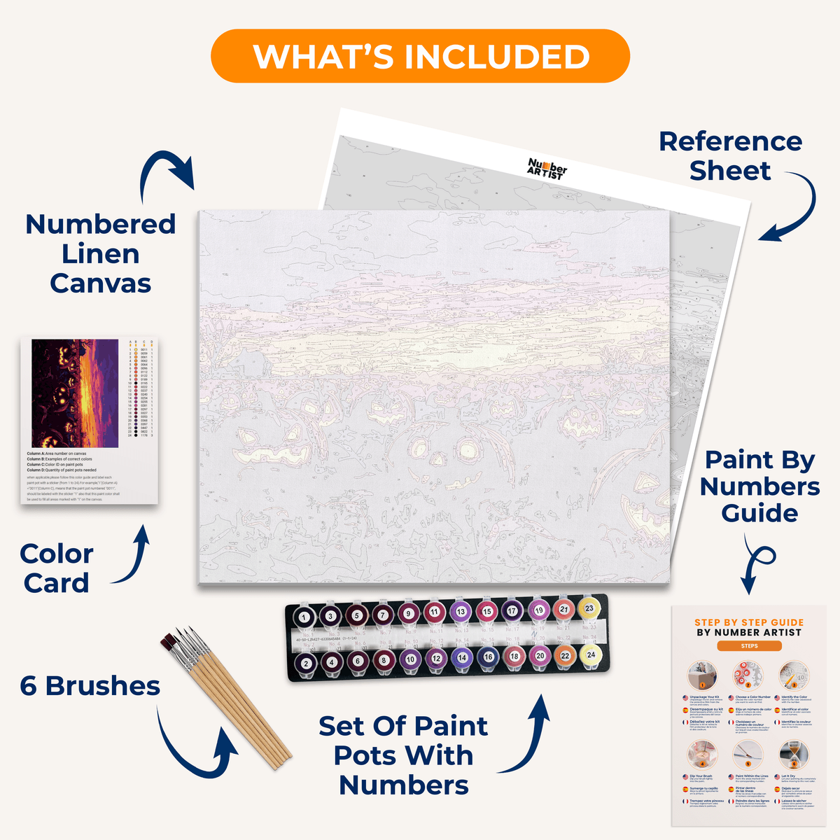 Pumpkin Sunset - Number Artist Paint by Numbers Kits