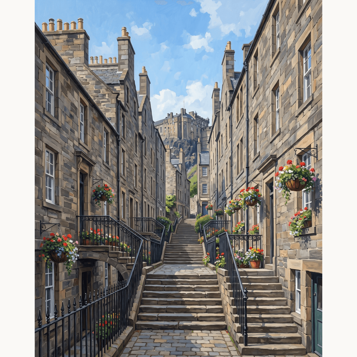 Edinburgh Close - Number Artist Paint by Numbers Kits