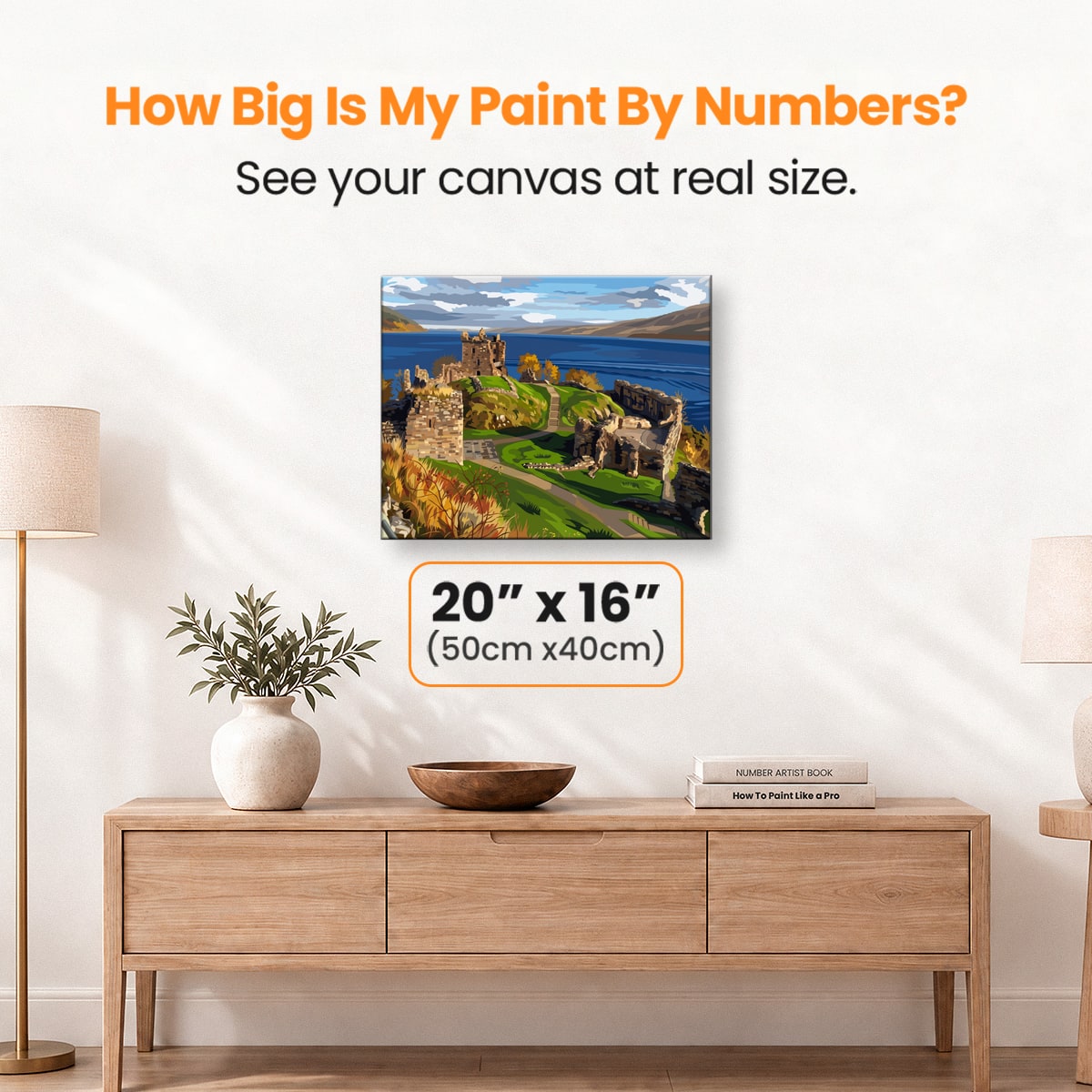 Urquhart Loch Dawn - Number Artist Paint by Numbers Kits