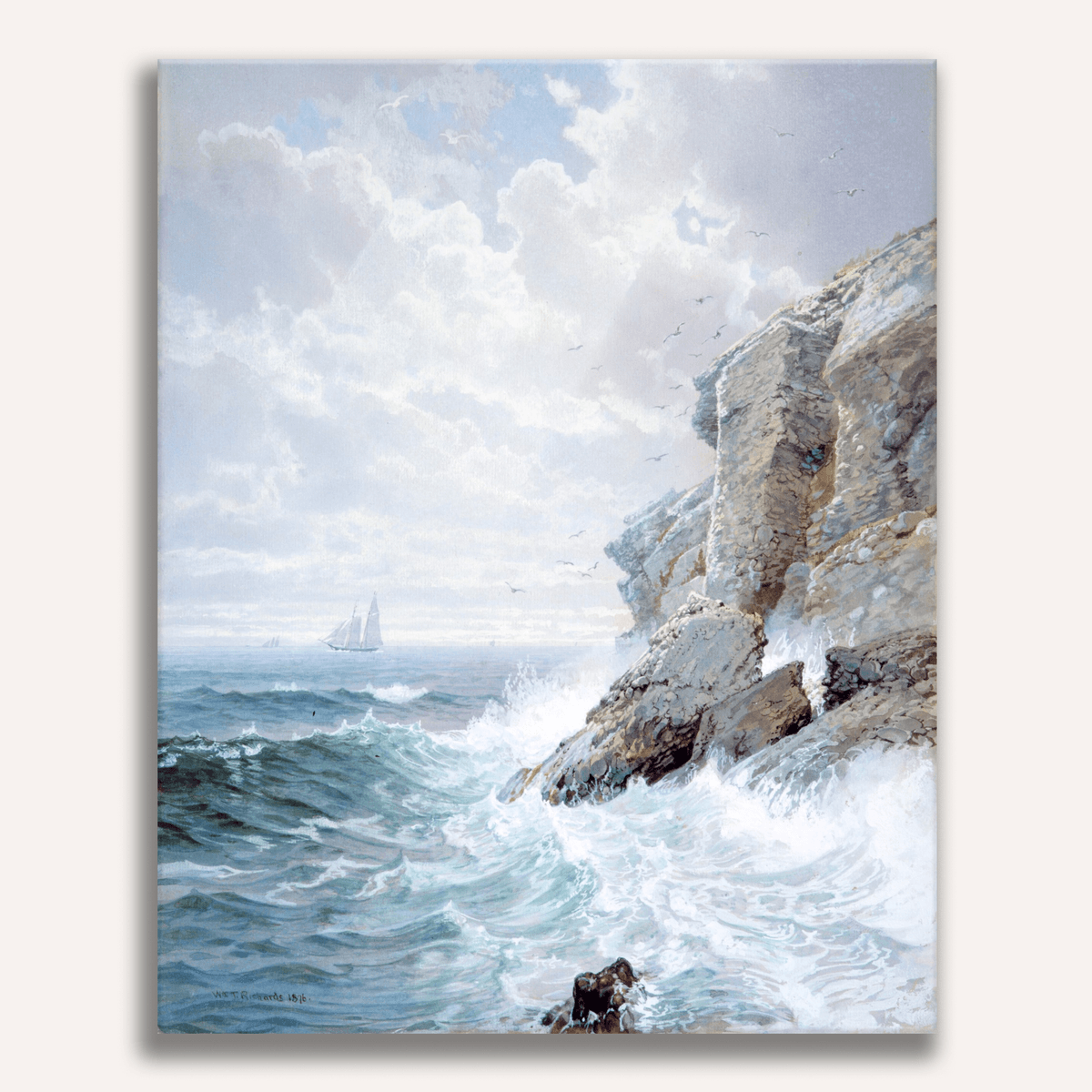 Purgatory Cliff by William Trost Richards - Number Artist Paint by Numbers Kits