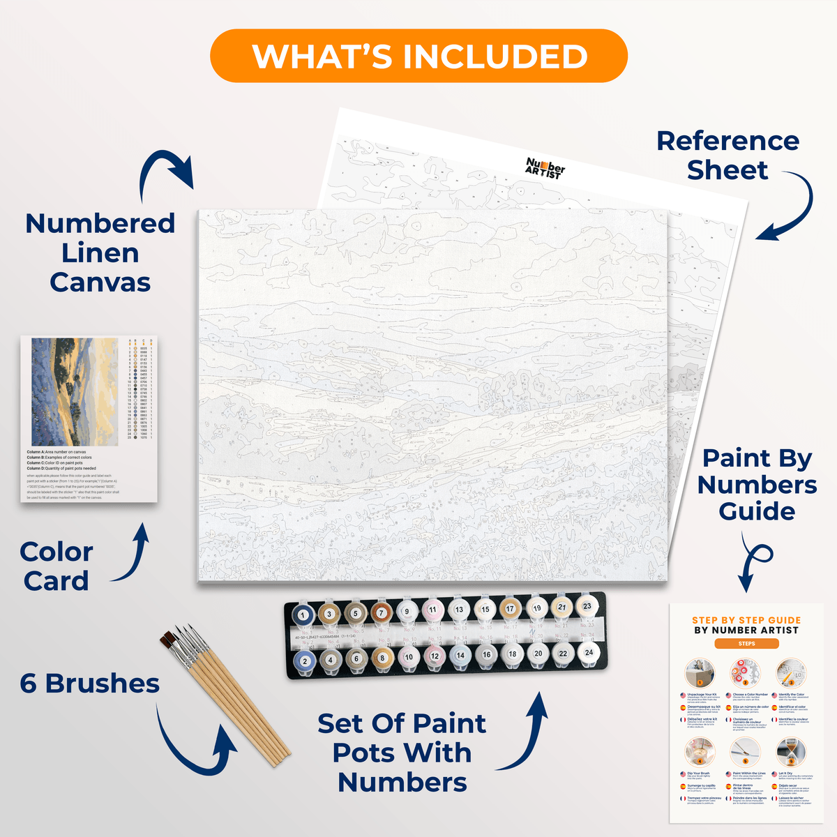 Lavender Meadow - Number Artist Paint by Numbers Kits