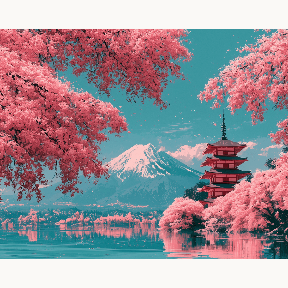Sakura Landscape - Number Artist Paint by Numbers Kits