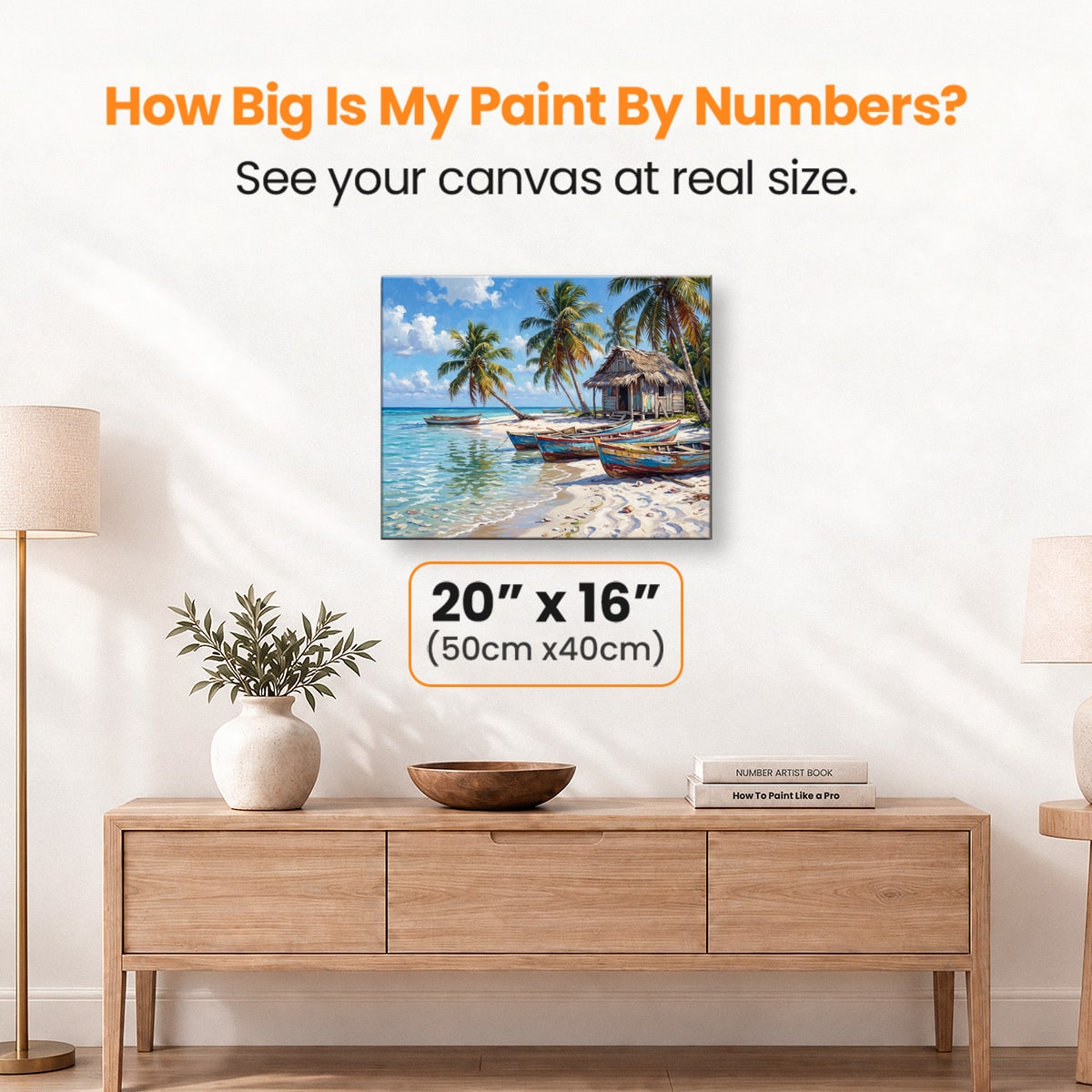Caribbean Beach - Number Artist Paint by Numbers Kits
