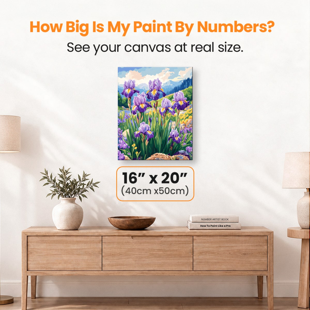 Iris Greenery - Number Artist Paint by Numbers Kits