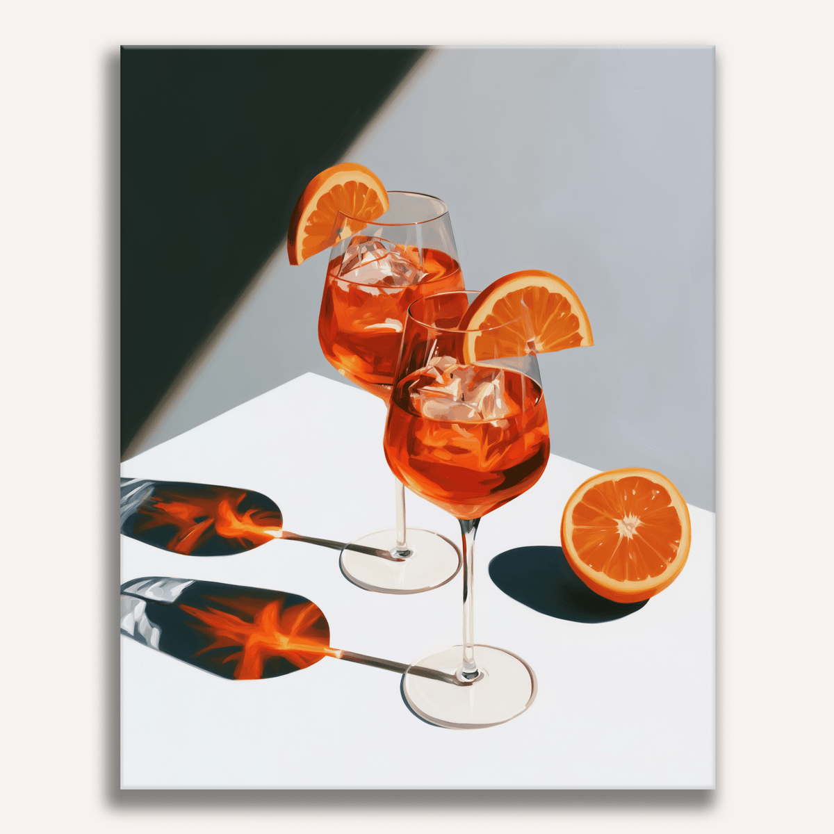 Bright Orange Spritz Duo - Number Artist Paint by Numbers Kits
