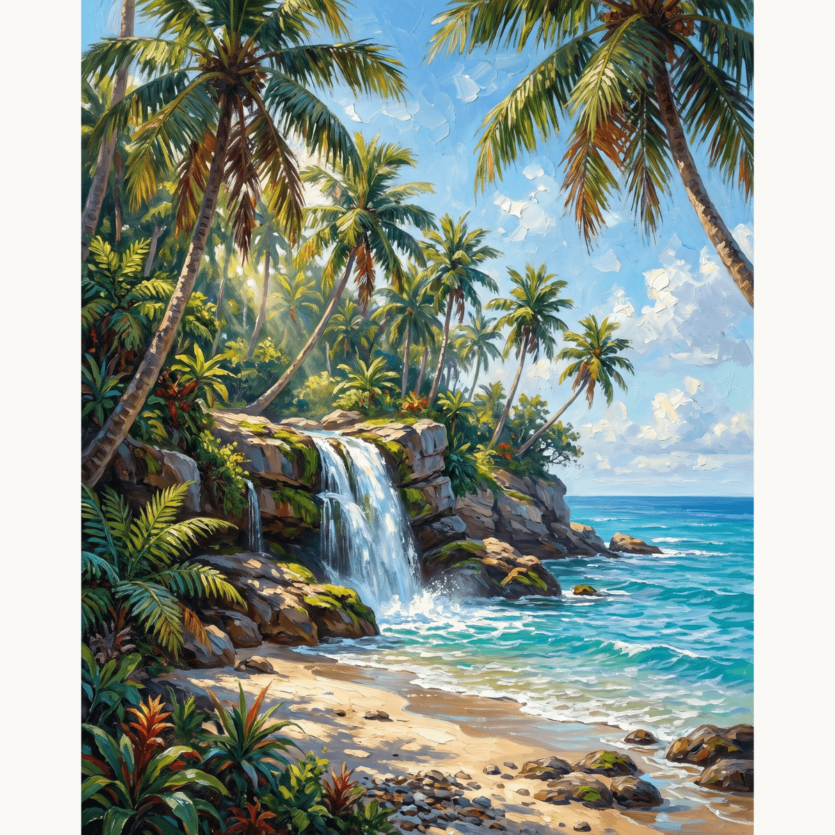 Tropical Cascade - Number Artist Paint by Numbers Kits