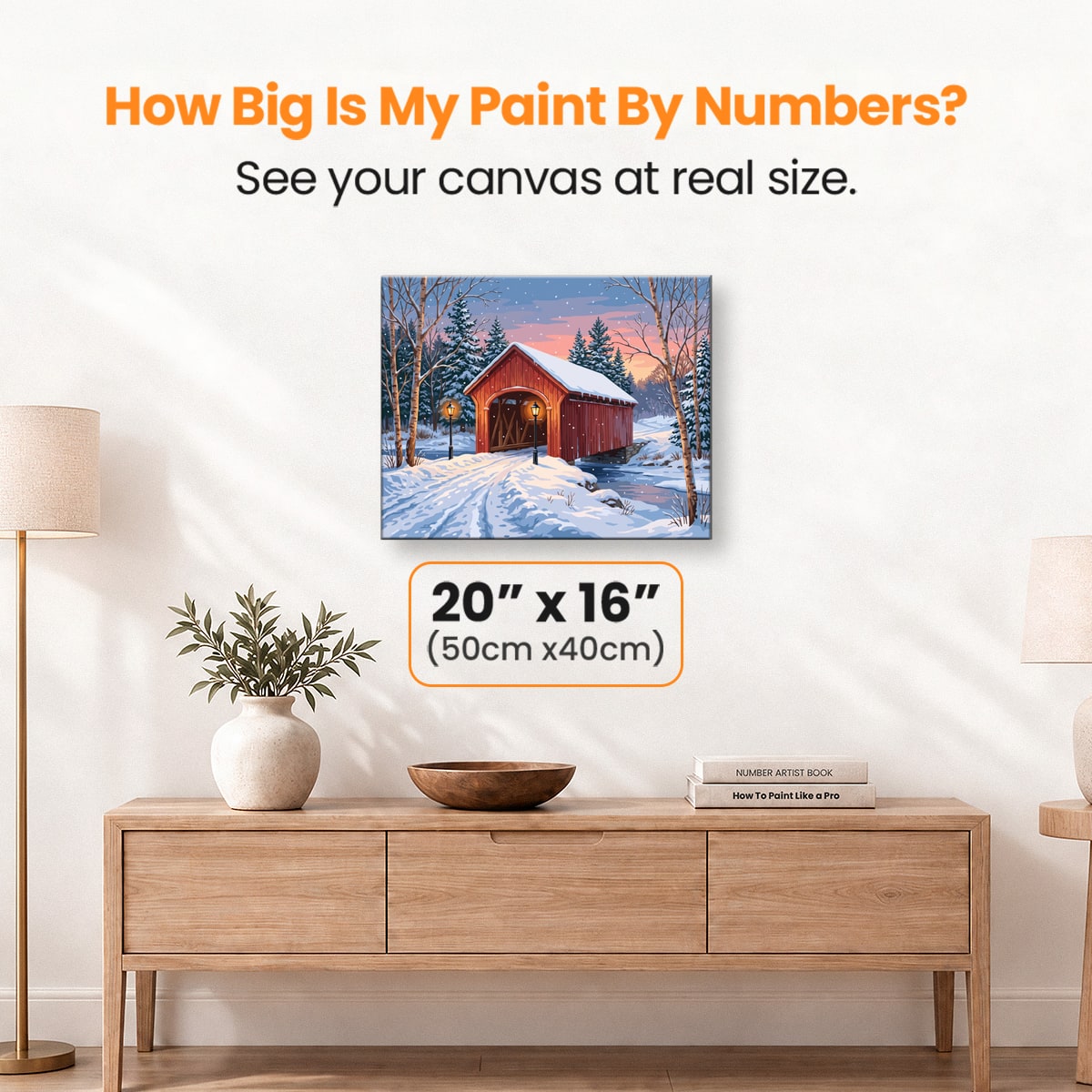 Covered Bridge Glow - Number Artist Paint by Numbers Kits