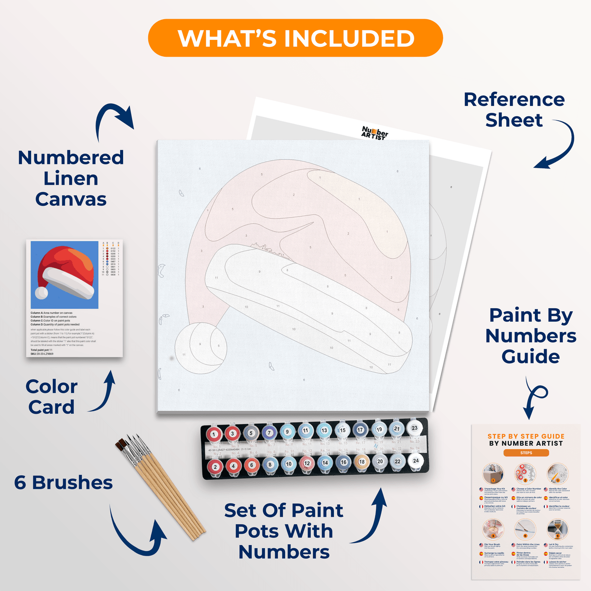 Santa's Hat - Number Artist Paint by Numbers Kits