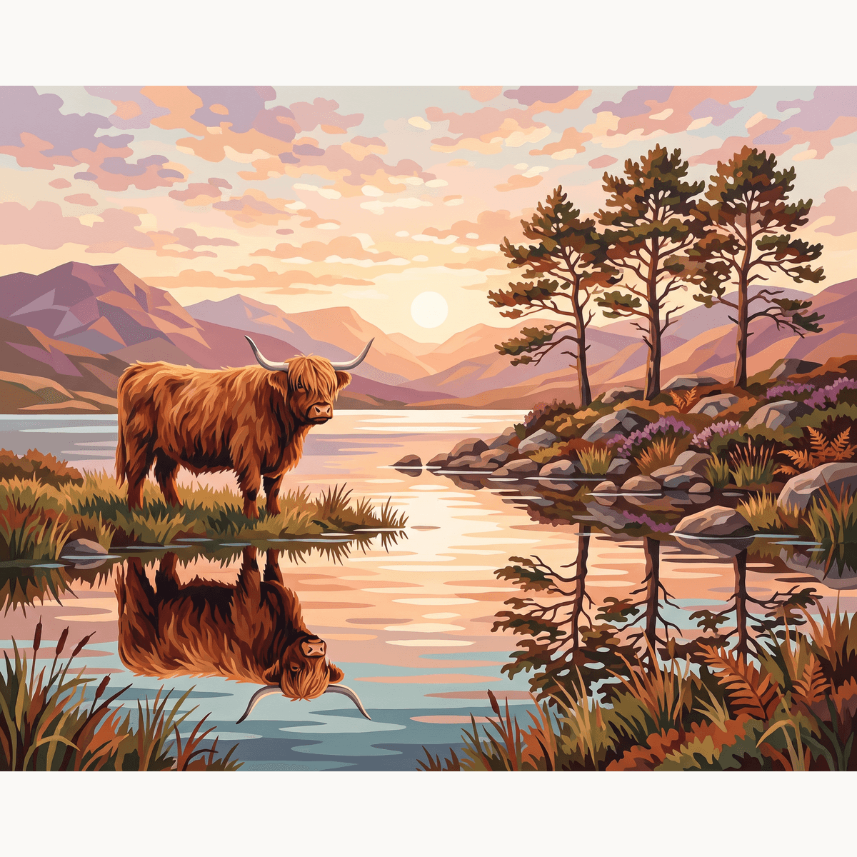Still Loch Evening - Number Artist Paint by Numbers Kits