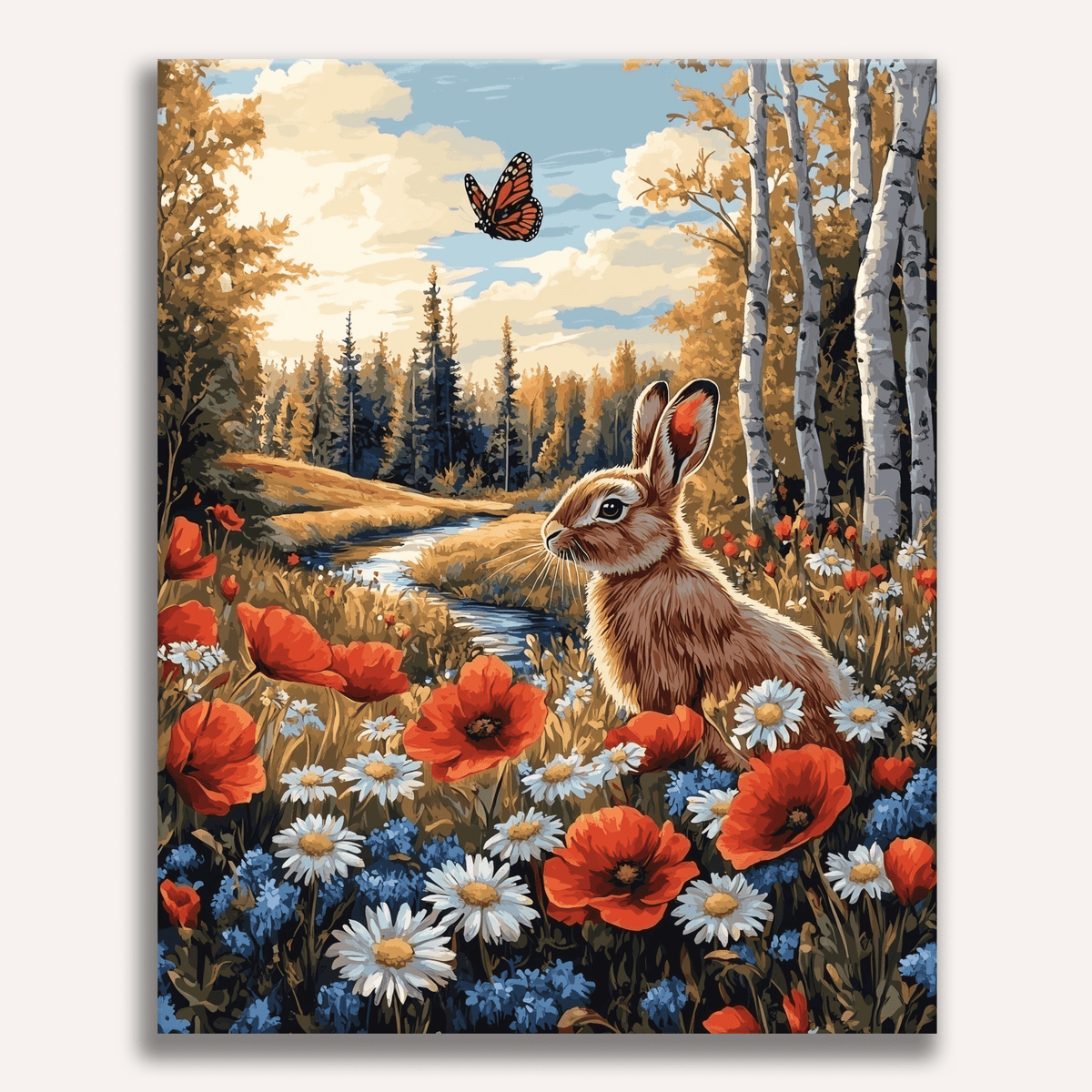 Rabbit Flower Field - Number Artist Paint by Numbers Kits